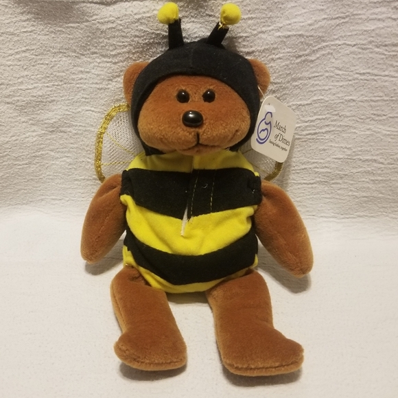 Plushland Other - VGUC 2001 March of Dimes "Buzz" bee bear, antenna damage